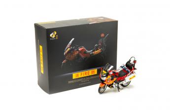 Tiny 香港 合金模型車 - BMW R1200RT-P Fire Motorcycle 1/18 消防重機  [展會限定]