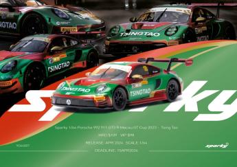 Sparky 1/64 Porsche 992 911 GT3 R Macau GT Cup 2023 -  Tsing Tao（Tiny Exclusive )