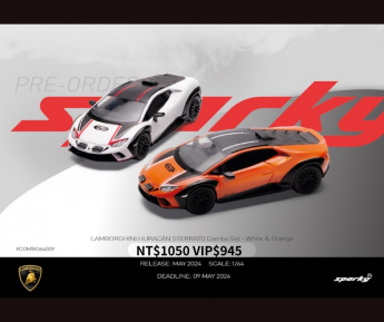  Sparky 1/64 Lamborghini Huracán Sterrato Combo Set - White & Orange (Toyeast Exclusive)