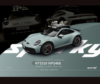  Sparky 1/64 2023 Porsche 911 Dakar 3.0 - Shade Green